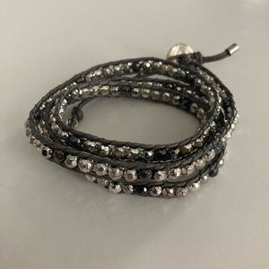 Victoria Emerson Black & Silver Wrap Bracelet